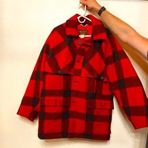 Vintage Eddie Bauer Mackinaw Coat Red Buffalo Plaid